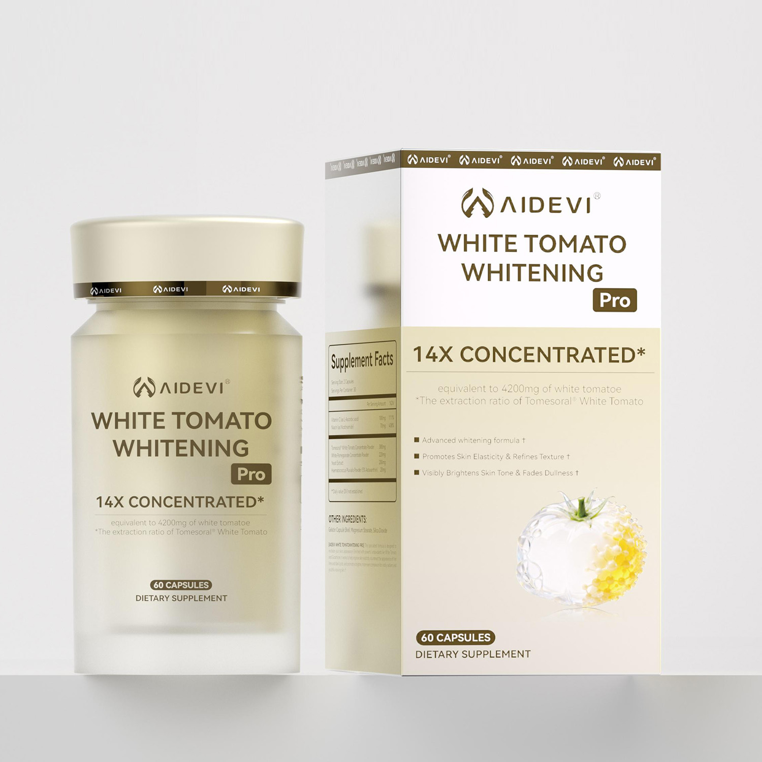 AIDEVI White Tomato & Glutathione Liquid | WhiteAura Science
